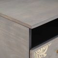 vidaXL Konferenčný stolík Sivá 80 x 54 x 40 cm Masívne mango drevo
