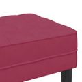 vidaXL lavička s vankúšom Víno červené 113 x 57 x 39 cm Zamat