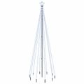 vidaXL Vianočný stromček s hrotom 310 studených a bielych LED 300 cm
