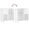 vidaXL Skrinka na platne lesklá biela 84,5x38x89 cm kompozitné drevo