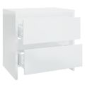 vidaXL Nočné stolíky 2 ks lesklé biele 45x34,5x44,5cm kompozitné drevo