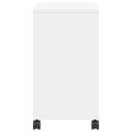 vidaXL Príručný stolík a kolieska biely 50x30x55 cm kompozitné drevo