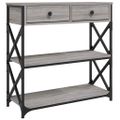vidaXL Konzolový stolík sivý sonoma 75x28x75 cm kompozitné drevo
