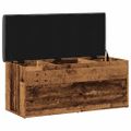 vidaXL Úložná lavica Old Wood 102x42x45 cm Konštruktérske drevo
