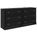 vidaXL Komody 2 ks Čierny dub 70 x 35,5 x 67,5 cm Kompozitné drevo