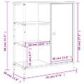 vidaXL Komoda čierna 70x30x80 cm kompozitné drevo