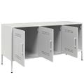 vidaXL TV skrinka biela 100,5x39x50,5 cm oceľ