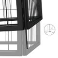 vidaXL Ohrádka pre psov 6 panelov čierna 50x100 cm práškovaná oceľ