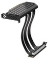 HYTE Riser PCI-E 5.0 / Pitch Black / farebný kryt / Dĺžka: 200mm Kábel, pre VGA, PCIe 5.0 x16, 64GB/s, 30AWG, EMI tienenie, 200mm, čierny kábel, čierny kryt