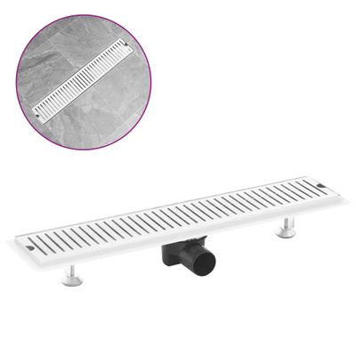 vidaXL Sprchový odtok s vetracími otvormi 63x14 cm nehrdzavejúca oceľ