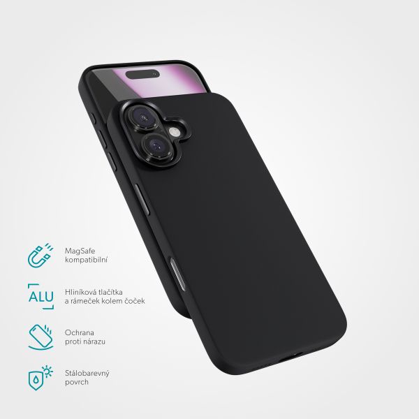 Epico Mag+ Silicone Pro kryt iPhone 16 - černý