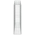 vidaXL Oblúkové gabionové koše 7 ks 200x30x120/140 cm pozink. železo