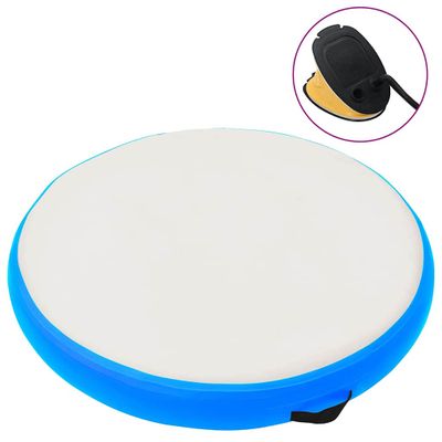 vidaXL Nafukovací gymnastický matrac s pumpou 100x100x10 cm PVC modrý