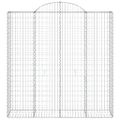 vidaXL Oblúkové gabiónové koše 13 ks 200x50x200/220cm pozinkov. železo