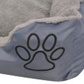 vidaXL Psí pelech s čalúneným vankúšom, veľkosť M, sivý