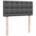 vidaXL Osmanský rám postele s matracom tmavosivá 90x190 cm látka
