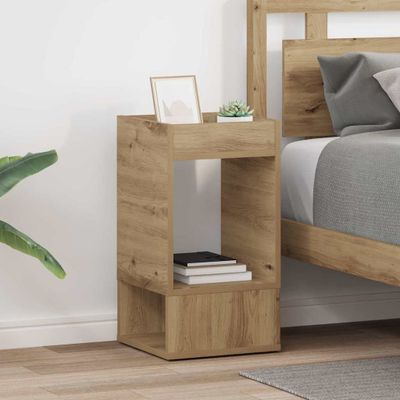 vidaXL Koncový stôl 2 pcs Remeselný dub 30 x 30 x 56 cm