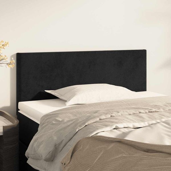 vidaXL Čelo postele čierne 90x5x78/88 cm zamat