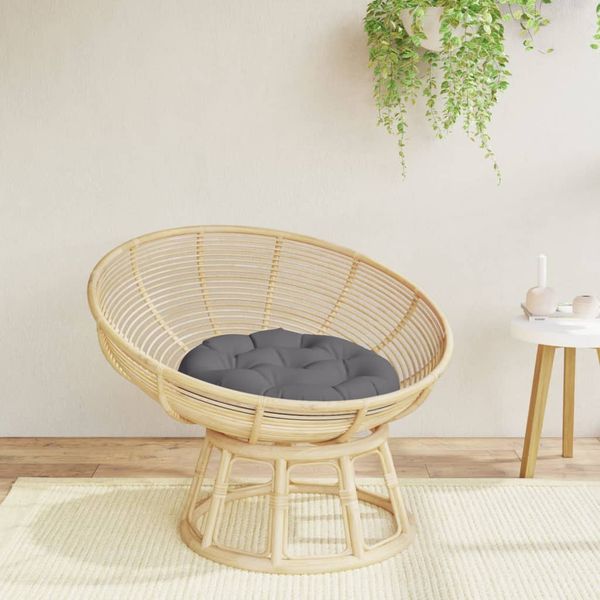 vidaXL Okrúhly vankúšik antracit Ø 60 x 11 cm oxfordská látka