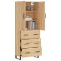 vidaXL Vysoká skrinka dub sonoma 69,5x34x180 cm spracované drevo