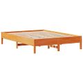 vidaXL Posteľ bez matraca voskovo hnedý 135x190 cm masívna borovica