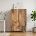 vidaXL Servírovacia skriňa Staré drevo 66 x 34,5 x 97 cm