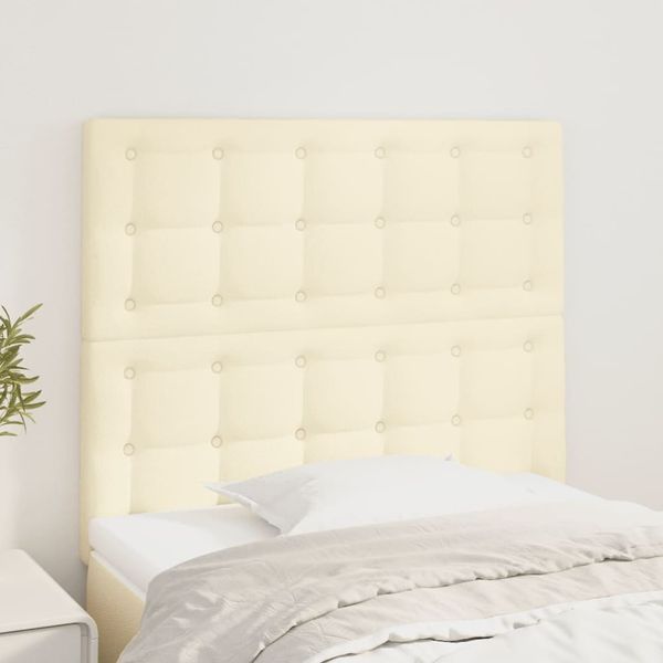 vidaXL Čelo postele krémové 80x5x118/128 cm umelá koža