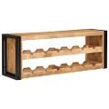 vidaXL Regál na víno Hnedá 100 x 45 x 33 cm Masívne hrubé mango drevo