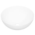 vidaXL Umývadlo biele 36x15 cm keramické okrúhle