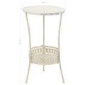 vidaXL Okrúhly kovový bistro stolík vintage prevedenie 40x70 cm biely