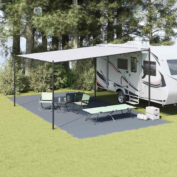 vidaXL Koberec do stanu Modrá a šedá 800 x 400 cm Polyetylén