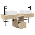 vidaXL Set kabinetov do kúpeľne 3 ks Dub sonoma 53 x 35 x 39 cm