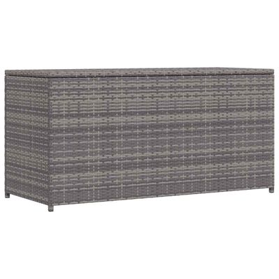vidaXL Záhradný úložný box, sivý 120x50x60 cm, polyratan