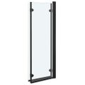 vidaXL Skladací sprchový kút 3 panely 130x138 cm ESG čierny
