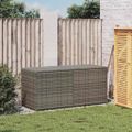 vidaXL Záhradný úložný box sivý 283 l polyratan