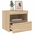 vidaXL Nočný stolík s LED svetlami dub sonoma 50x40x45 cm