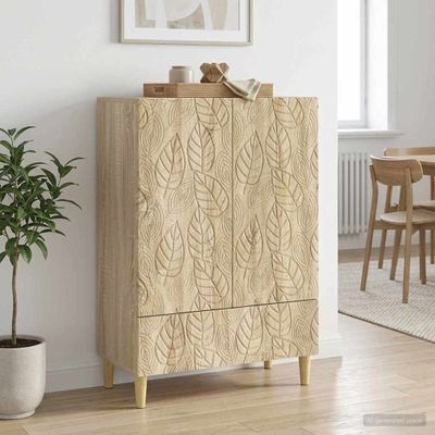 vidaXL Servírovacia skriňa Dub sonoma 66 x 34,5 x 95 cm