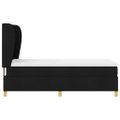 vidaXL Posteľ s pružinovým rámom s matracmi Čierny 200 x 80 cm látka