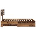 vidaXL Rám postele Staré drevo 120 x 190 cm Kompozitné drevo