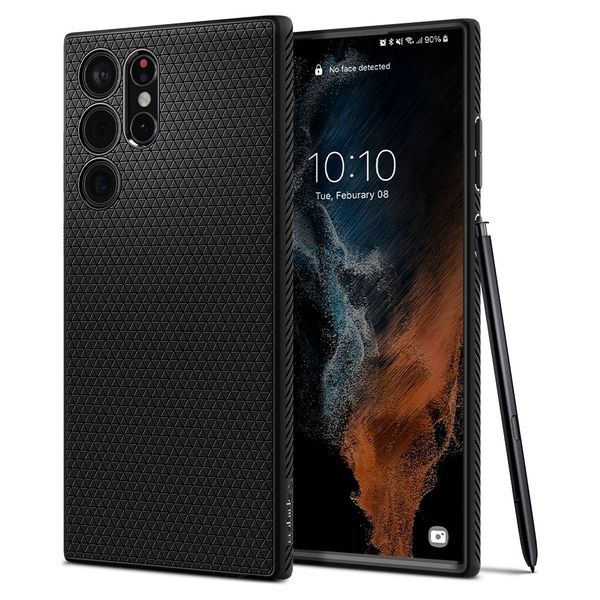 Puzdro Spigen Liquid Air pre Samsung Galaxy S22 Ultra matná čierna