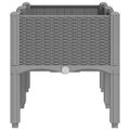 vidaXL Záhradný kvetináč s nohami bledosivý 80x40x42 cm PP