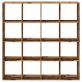 vidaXL Knižnica staré drevo 137,5x29x137,5 cm kompozitné drevo