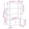 vidaXL Servírovacia skriňa dub artisan 30 x 80 x 119.5 cm