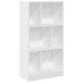 vidaXL Knižnica biela 57x28,5x107,5 cm kompozitné drevo