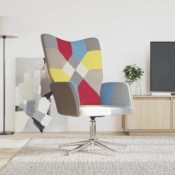 vidaXL Relaxačné kreslo patchwork látka