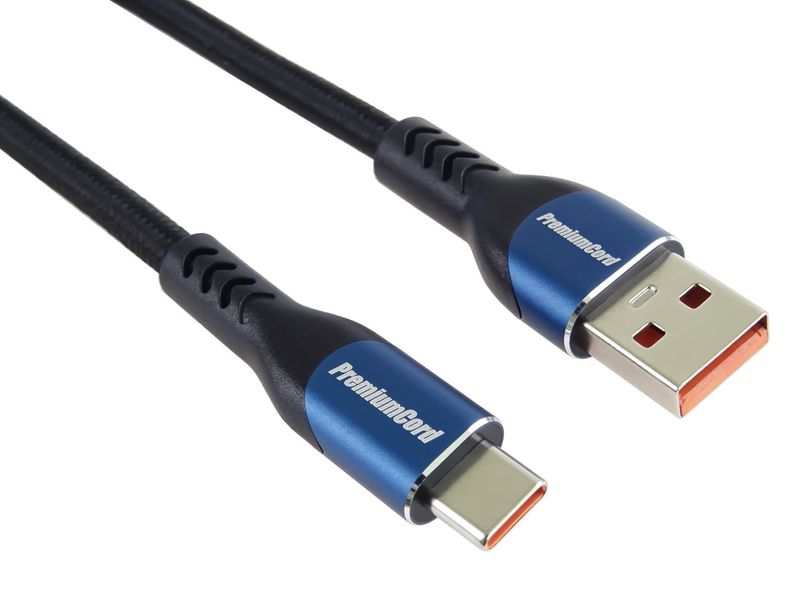 PremiumCord SuperFast 5A USB-C - USB-A 2.0, 1m