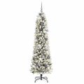 vidaXL Umelý vianočný stromček Biela 180 cm PVC, kov a plast