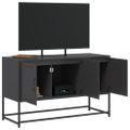 vidaXL TV skrinka čierna 100,5x39x60,5 cm oceľ