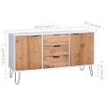 vidaXL Servírovacia skriňa New York 130,6 x 43 x 73,6 cm