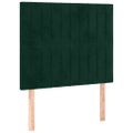 vidaXL Čelo postele tmavozelené 80x5x118/128 cm zamatové